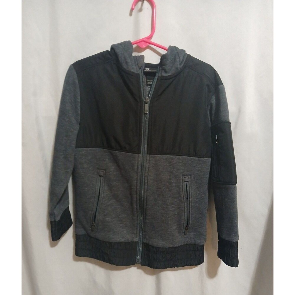 All In Motion Boys Xs 4/5 Grey And Black Jacket  Spring